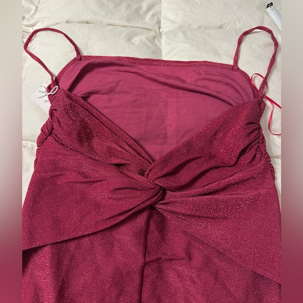 Reformation Pink Sparkle Breslin Dress - NWT - Size XL - Picture 13 of 16